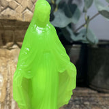 Vierge mini miraculeuse vert fluo , Ciergerie des Premontrés