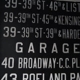 Great decor! Very large banner depicting a bus destination in the USA, Florida route, 1960s/70s.