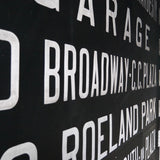 Great decor! Very large banner depicting a bus destination in the USA, Florida route, 1960s/70s.