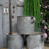 Pot en zinc, ideal cache pot plante petit modele