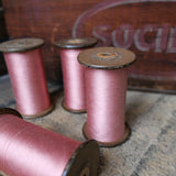 Lot of 4 spools from the old Lyon spinning mills / pink