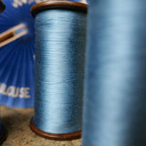 Lot de 4 bobines des anciennes filatures Lyonnaises / bleu