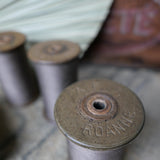 Lot of 4 brown spools from the old Lyon spinning mills