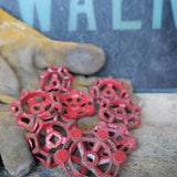 Lot of old red factory valves, lot 8
