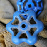 Lot d'anciennes vannes d'usine bleu lot 6