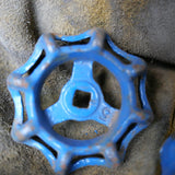Lot of old blue factory valves, lot 4