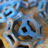 Lot of old blue factory valves, lot 4