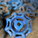 Lot of old blue factory valves, lot 4