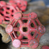Lot of old red factory valves, lot 2