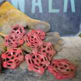 Lot of old red factory valves, lot 2