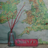 antique stencil marking for museum crate transport / bronze