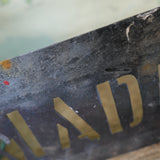 Vintage stencil marking for museum crate transport / Made