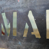 Vintage stencil marking for museum crate transport / Made