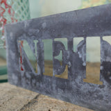 old stencil marking for museum crate transport / Net