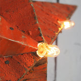 grande etoile de grange lumineuse Amish zinc rouge 70 cm