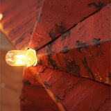 Amish illuminated barn star, red zinc, 55 cm