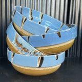 lot de 4 bols en ceramique decor flammé, Artisanat Roumanie