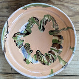 Set of 4 ceramic bowls with flame-like decoration, Romanian craftsmanship