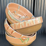 lot de 4 bols en ceramique decor flammé, Artisanat Roumanie