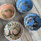 lot de 4 bols en ceramique decor flammé, Artisanat Roumanie
