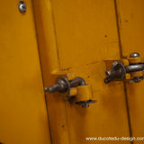 New York feu dont walk americain vintage USA jaune d'origine avec fixations murale
