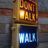 New York feu dont walk americain vintage USA jaune d'origine