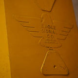 New York feu dont walk americain vintage USA jaune d'origine avec fixations murale