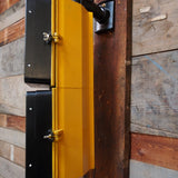 New York feu dont walk americain vintage USA jaune d'origine avec fixations murale