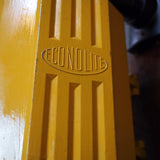 New York feu dont walk americain vintage USA jaune d'origine avec fixations murale