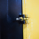 New York feu dont walk americain vintage USA jaune d'origine avec fixations murale