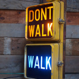 New York feu dont walk americain vintage USA jaune d'origine
