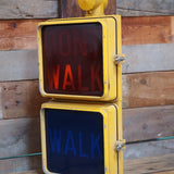 New York feu dont walk americain vintage USA jaune d'origine