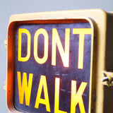 New York feu dont walk americain vintage USA jaune d'origine