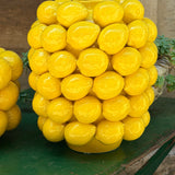 Grand vase en céramique avec motifs multiples de citrons