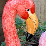Grand vase à tête de flamant rose en céramique