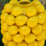 Grand vase en céramique avec motifs multiples de citrons