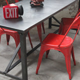 Table ou bureau metal industriel des annees 50 militaire