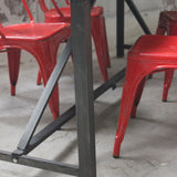 Table ou bureau metal industriel des annees 50 militaire