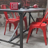 Table ou bureau metal industriel des annees 50 militaire