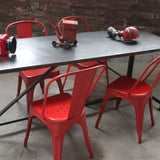 Table ou bureau metal industriel des annees 50 militaire