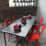 Table ou bureau metal industriel des annees 50 militaire