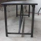 Table ou bureau metal industriel des annees 50 militaire