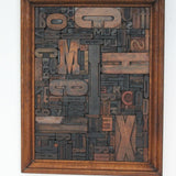 Grand tableau ancien caractere d'imprimerie