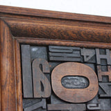 Grand tableau ancien caractere d'imprimerie