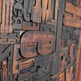 Grand tableau ancien caractere d'imprimerie