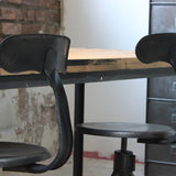 ancienne Chaise basse d atelier industrielle nicolle "" dit queu de baleine ""