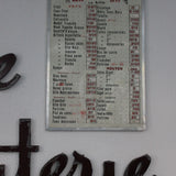 Ancien tableau boucherie charcuterie tarifs prix courant