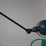 Unique lampe Liseuse Jielde finition vintage bleu industriel