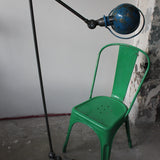 Unique lampe Liseuse Jielde finition vintage bleu industriel