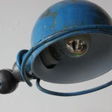 Unique lampe Liseuse Jielde finition vintage bleu industriel